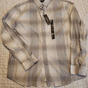 Men's Gray Plaid Shirt